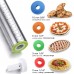 Adjustable Stainless Steel Rolling Pin Dough Roller with 4 Removable Adjustable Thickness Rings, Smooth Non Stick for Baking Dough, Pizza, Pie, Pasta, Pastries, Cookies